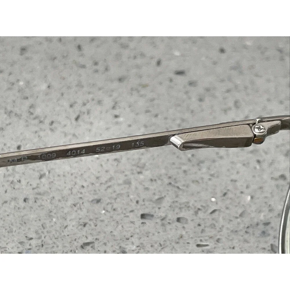 Luxottica titanium Eyeglasses Frames ONLY 1009 4014 52-19-135 silver full rim